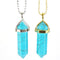 Turquoise Howlite Gemstone Pendant Necklace
